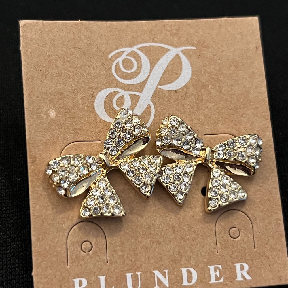 Plunder Gold Bow Earrings